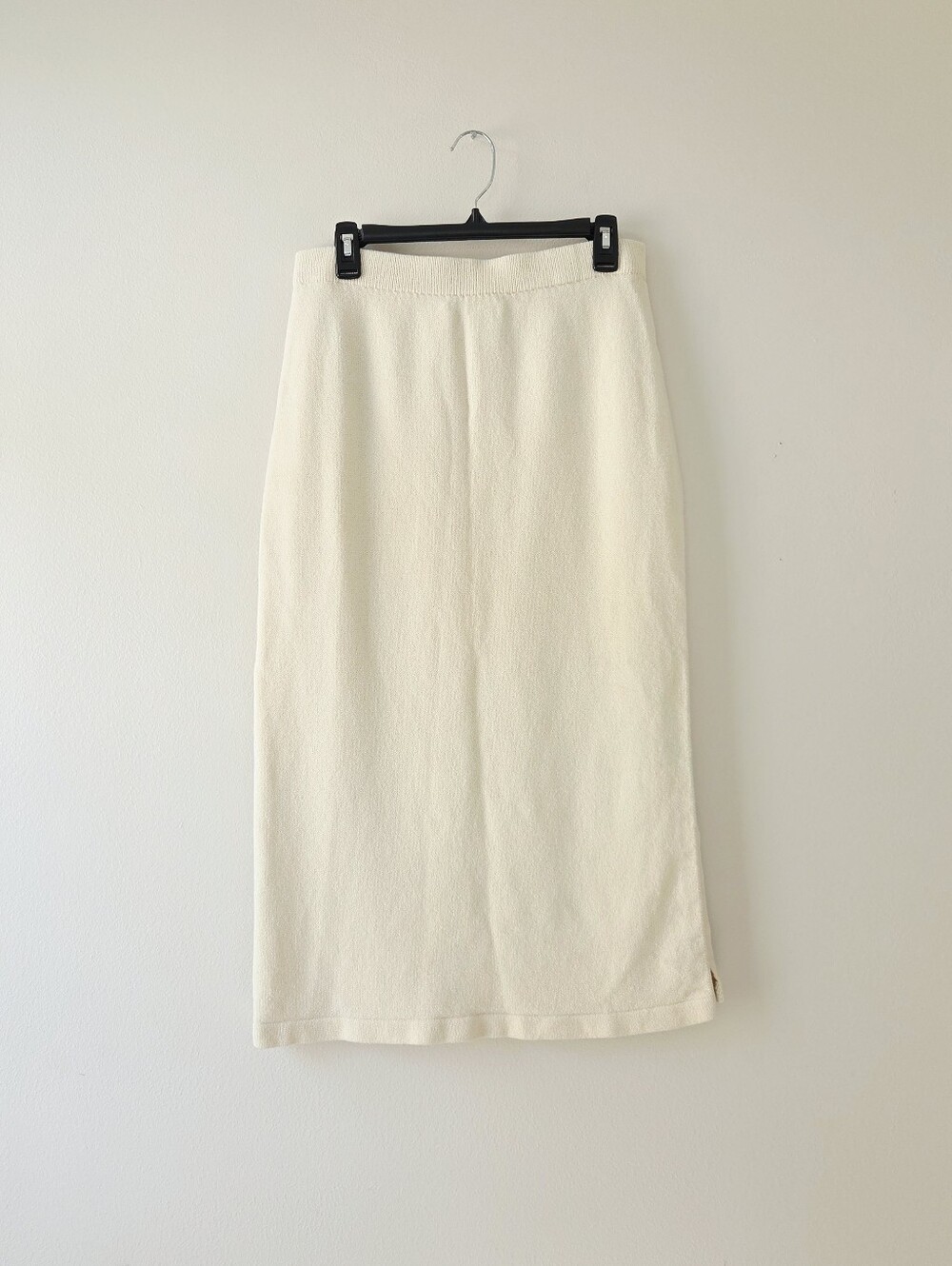Cream Straight Midi Skirt - Women's Classic Pencil Skirt
